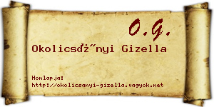 Okolicsányi Gizella névjegykártya